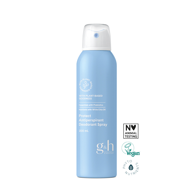g&h GOODNESS & HEALTH™ Protect purškiamas dezodorantas ir antiperspirantas (125898) g&h GOODNESS & HEALTH™ Protect purškiamas dezodorantas ir antiperspirantas (125898)