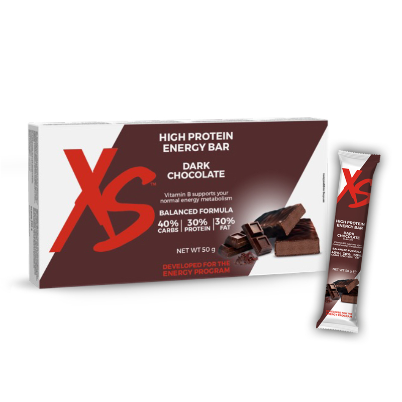 High Protein Energy Bar XS™ – juodojo šokolado skonio batonėlis (127730) High Protein Energy Bar XS™ – juodojo šokolado skonio batonėlis (127730)