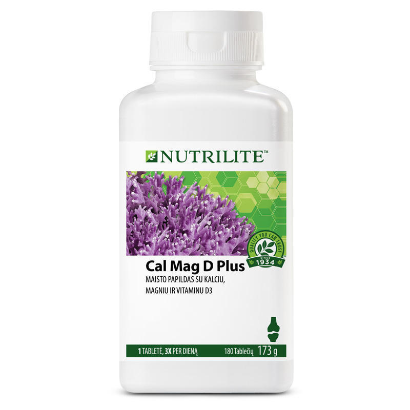Nutrilite Kalcis Magnis ir Vitaminas D - Cal Mag D Plus (180 tabl) (110606) Nutrilite Kalcis Magnis ir Vitaminas D - Cal Mag D Plus (180 tabl) (110606)